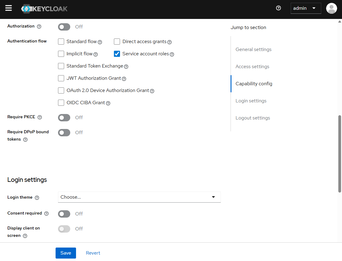 Keycloak api-introspection access settings